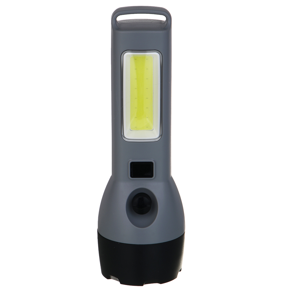 ЕРМАК Фонарь ручной, 1200 мАч, 175х52х30 мм, 4 режима, LED+СОВ, Type-C, пластик