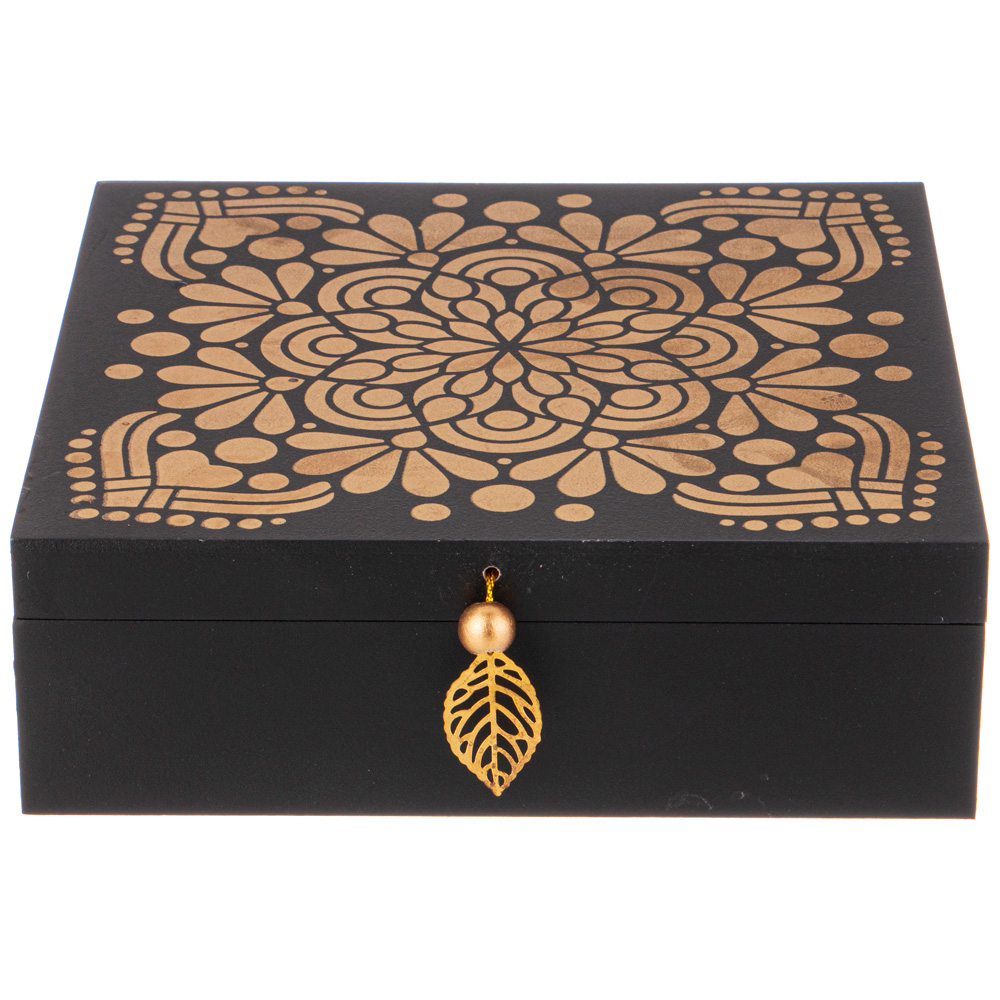 ШКАТУЛКА ДЛЯ ЧАЯ КОЛЛЕКЦИЯ "ЭТНИКА" 20*20*6,5 СМ