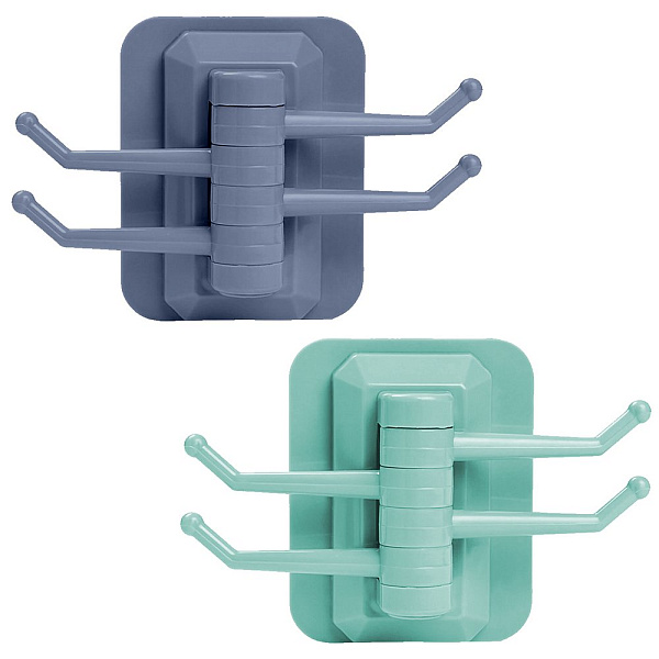 Поворотные крючки. 4 шт. Размер 7,5х6 см. 2цв 