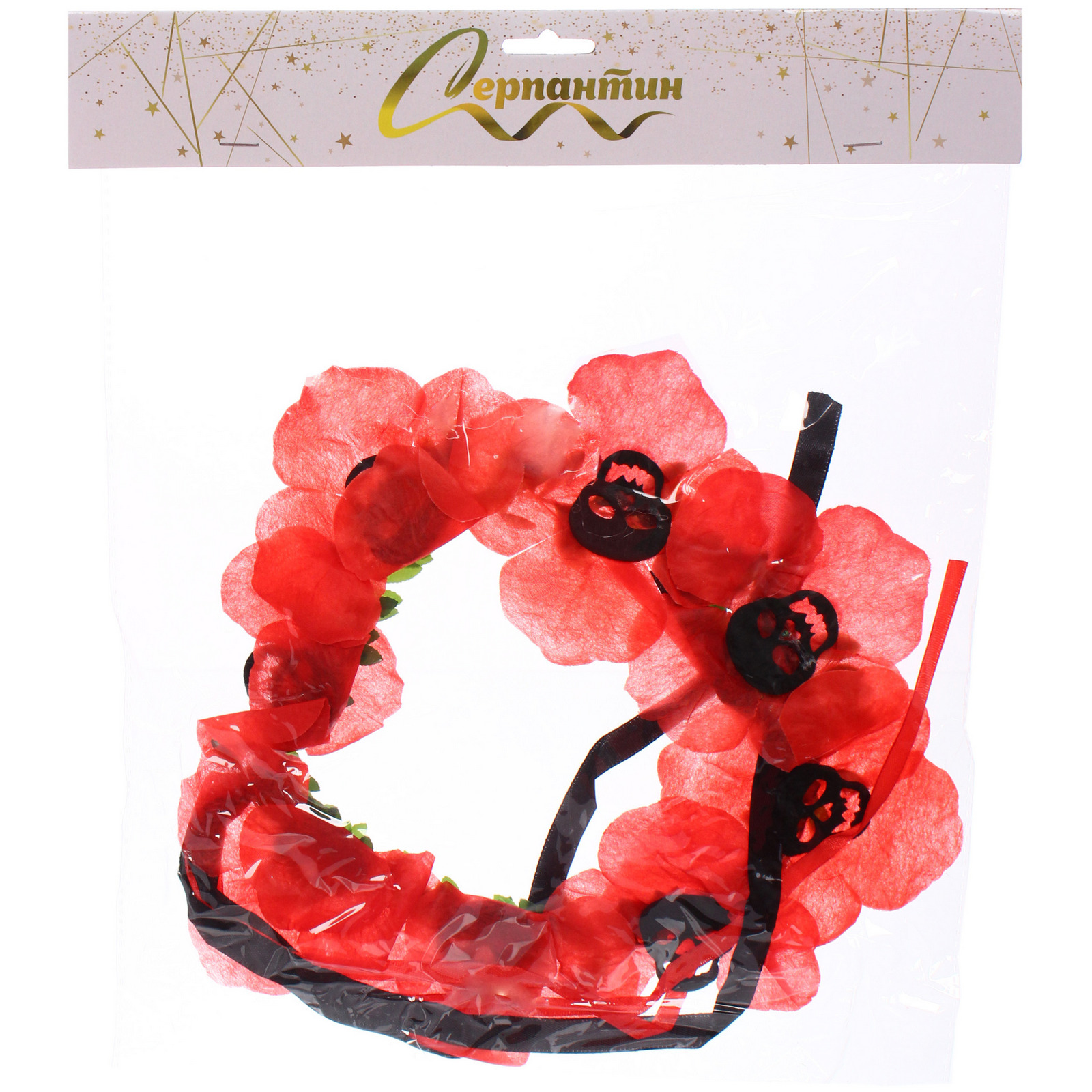 Ободок для волос карнавальный "Helloween - Цветы", микс