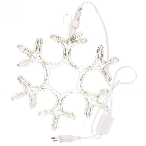 Фигура светодиодная "Снежинка" 27 см, дюралайт, Белый (постояное свечение)