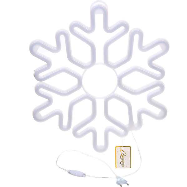 Фигура светодиодная "Зимняя снежинка" 38 см, (постоянное свечение), 220V, Белый