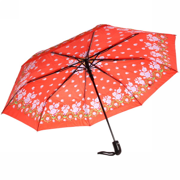 Зонт женский полуавтомат "Ultramarine - Венера", микс 6 цветов, 8 спиц, d-100см, длина в слож. виде 28см, голубые цветы