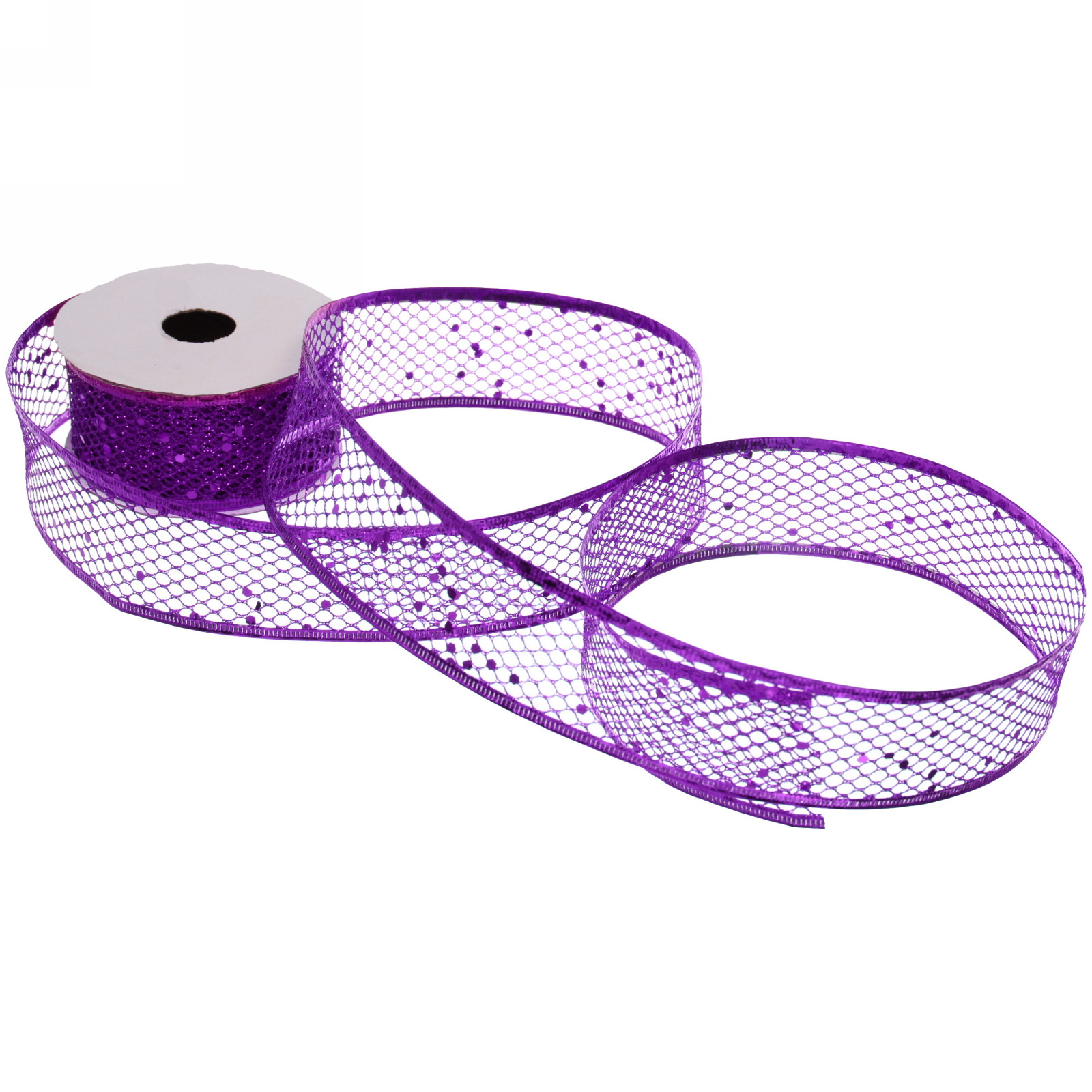 Лента для декорирования "Изящная" 4 см, 2,7 м, Фиолетовый (микс дизайнов)