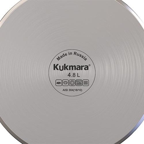 Сотейник Kukmara "SAFIA" 4,8 л, 28 см, со стеклянной крышкой
