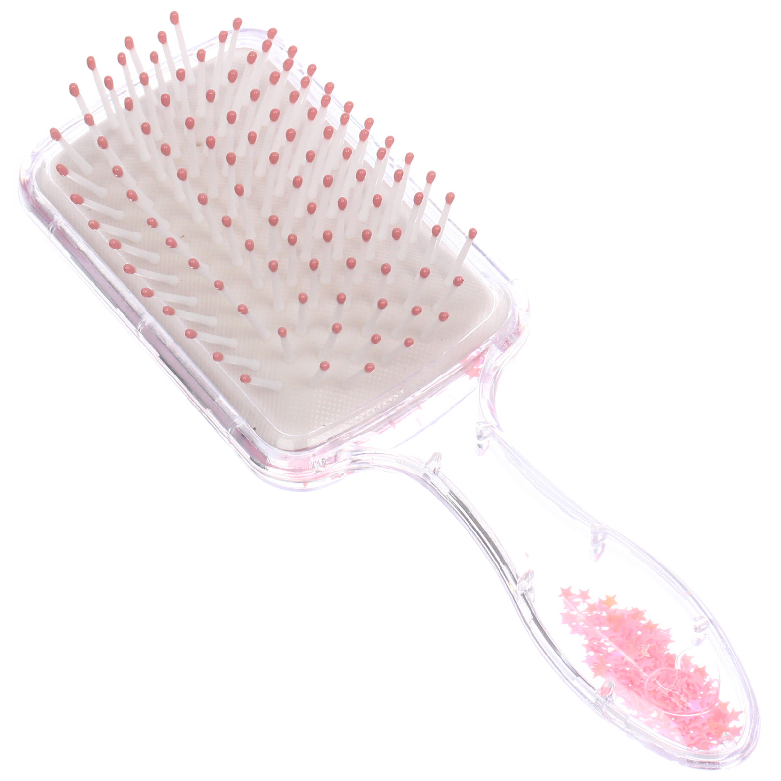 Расческа массажная прямоугольная "ЭЙФОРИЯ", микс 4 дизайна, 23*8,5см (PVC подвес)