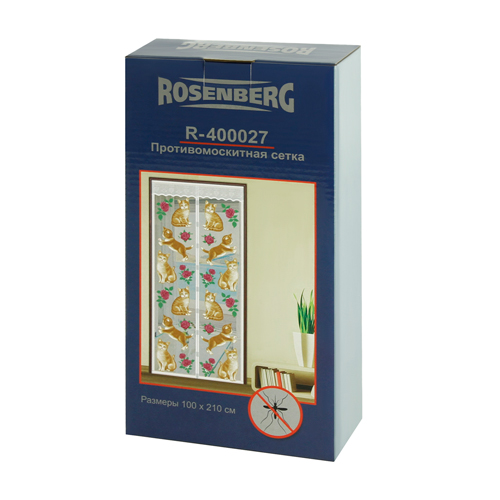 Сетка противомоскитная 100х210 см, Rosenberg, R-400027