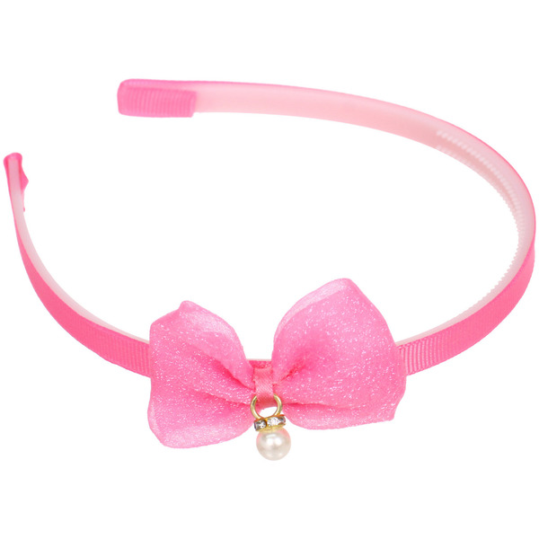 Ободок для волос детский на блистере "РОЗОВОЕ ОБЛАКО", жемчужинка, микс 6 цветов, 1см