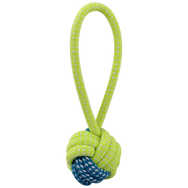 Игрушка-грейфер для собак "Отними!". Общая длина 18см, диаметр мячика 5см. 