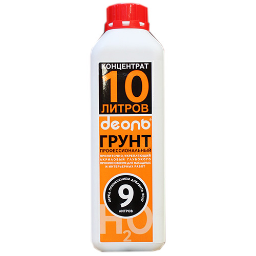 Грунт пропиточный глубокого проникновения 1кг (ДЕОЛЬ) концентрат 1:10 акриловый профессион. (1/15)