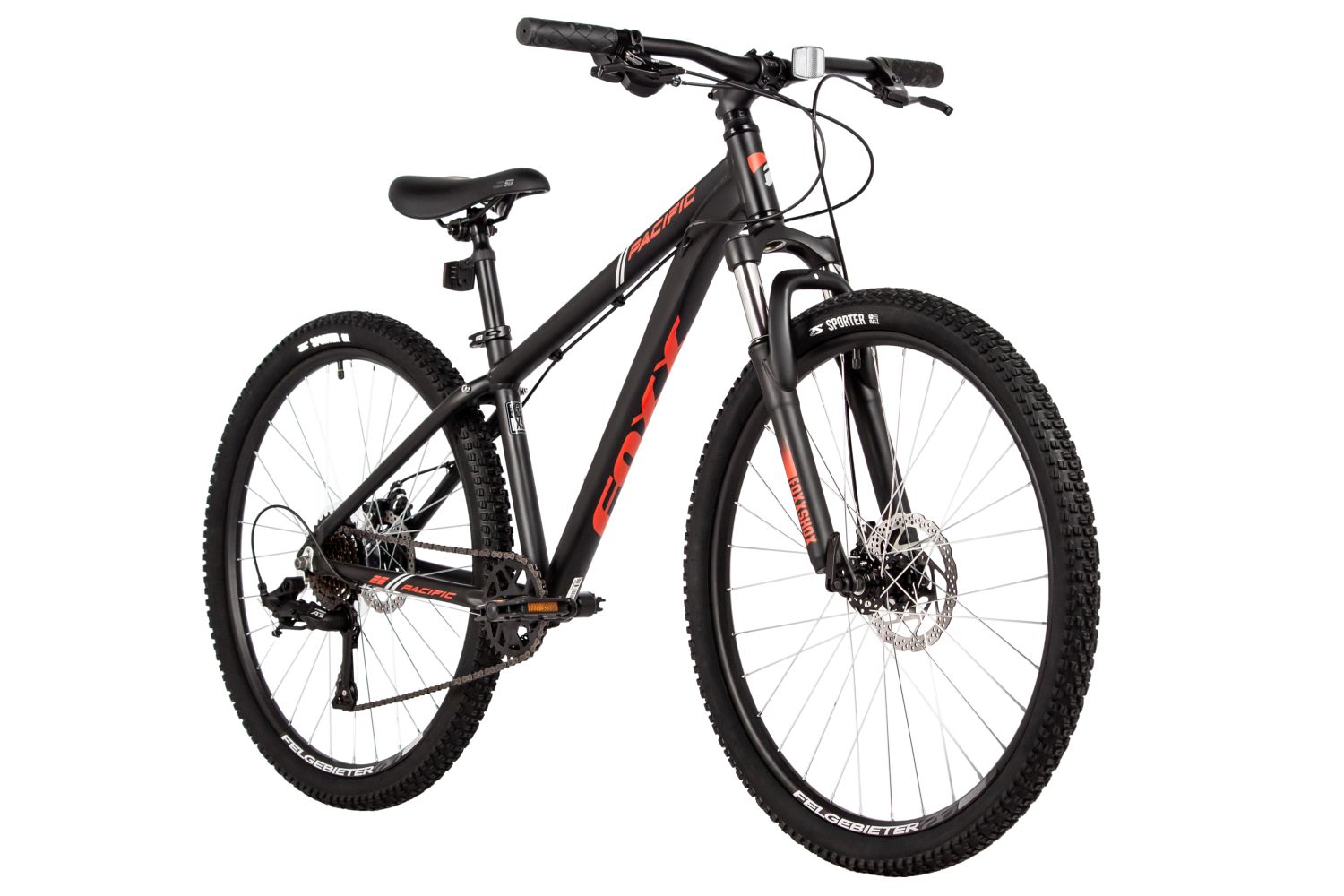 Велосипед FOXX 26" PACIFIC черный, алюминий, размер 14
