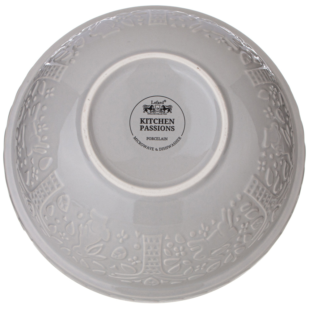 САЛАТНИК ДЛЯ СМЕШИВАНИЯ И СЕРВИРОВКИ LEFARD "KITCHEN PASSION" 20,50 СМ СЕРАЯ (КОР=8ШТ.)