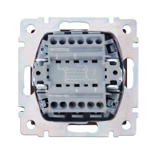 Выключатель перекрестный 1-клавишный 10А белый "Нептун" (SBE-05w-10-SW13-0)