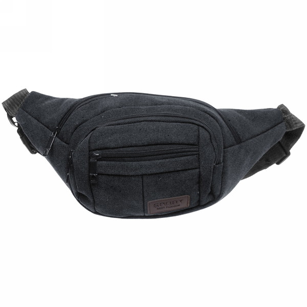Сумка на пояс "Sport leader - Street Fashion", 4 кармана, цвет черный, 35*16*6см