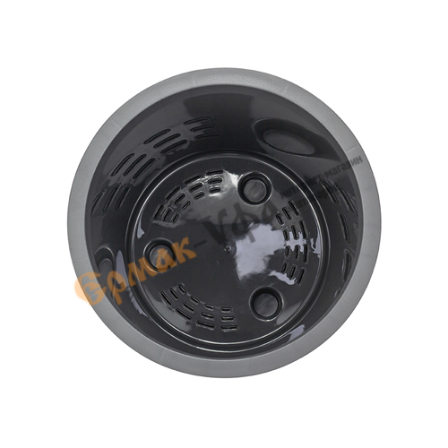 Горшок для цветов Сланец d-280мм 9,5л со вставкой (графитовый) (1/6)