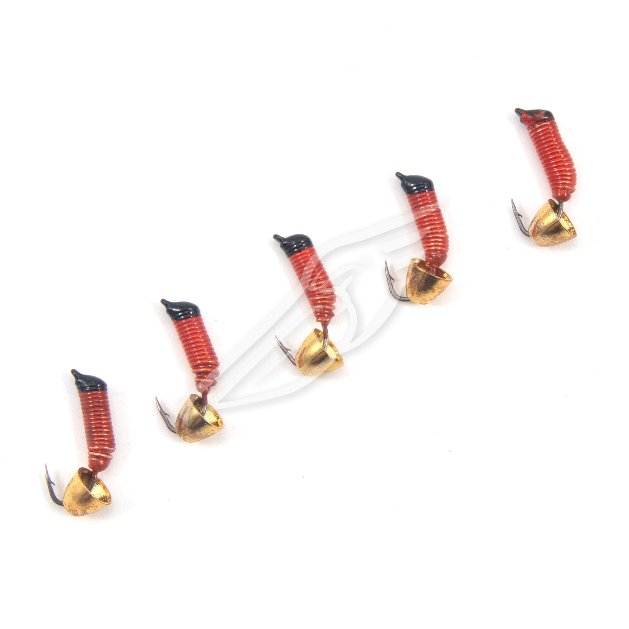 Мормышка вольф. безнасадочная "ЯМАН" Ручейник №3, d-1.5 мм, L-8.5 мм, вес 0,60 гр., колокол золото,