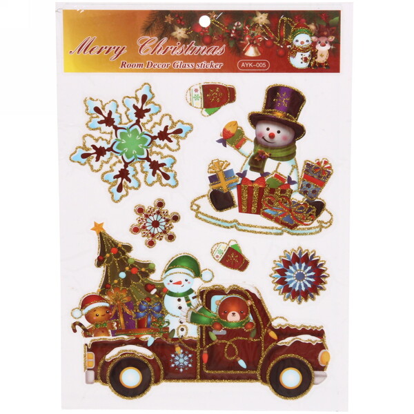 Набор наклеек "Весёлый Снеговичок" , лист 21,5х30,5 см,микс