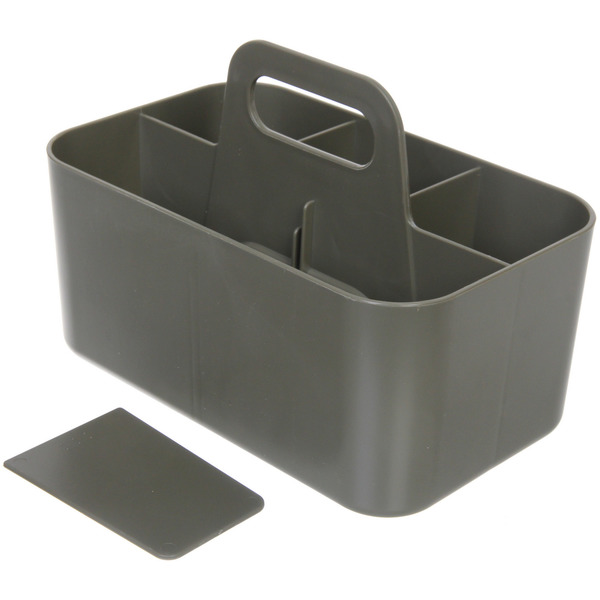 Органайзер для хранения с ручкой "ИДЕАДОМА", пять отделений, цвет хаки, 25*15.5*17см