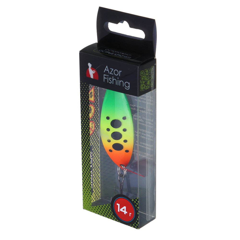 AZOR FISHING Блесна колеблющаяся, 60мм, 14гр
