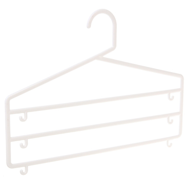 Вешалка для брюк 2шт "ИДЕЯДОМА", цвет молочный, 3 отд, 36*24см (Лейбл Селфи)