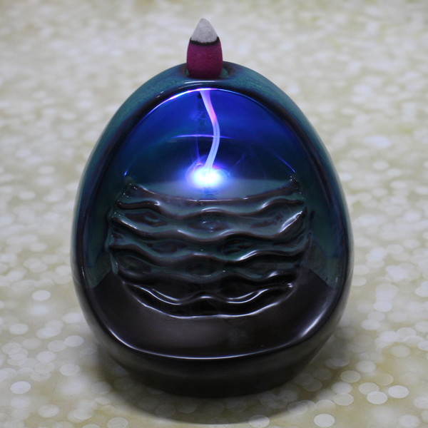 Подставка под стелющиеся благовония "Стеновой водопад" 11*10*11,5см с подсветкой