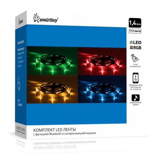 Комплект LED ленты SMD 5050/270 Smartbuy-IP20-1,4W/RGB 15 м, ZENGGE с Bluetooth, SBL-RGBW-KIT-150