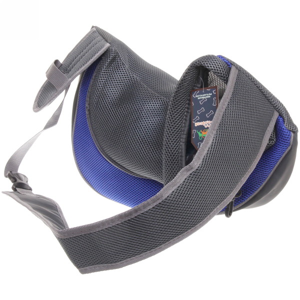 Сумка - переноска для животных через плечо "ЛЮБИМЫЙ БРО, цвет синий, 45*13см (Лейбл)