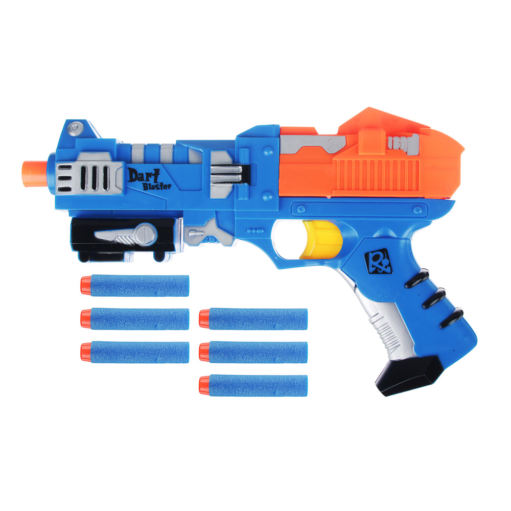 Мега-бластер с поролоновыми пулями ИГРОЛЕНД, 7 предметов, ABS, 31х21,5х5см