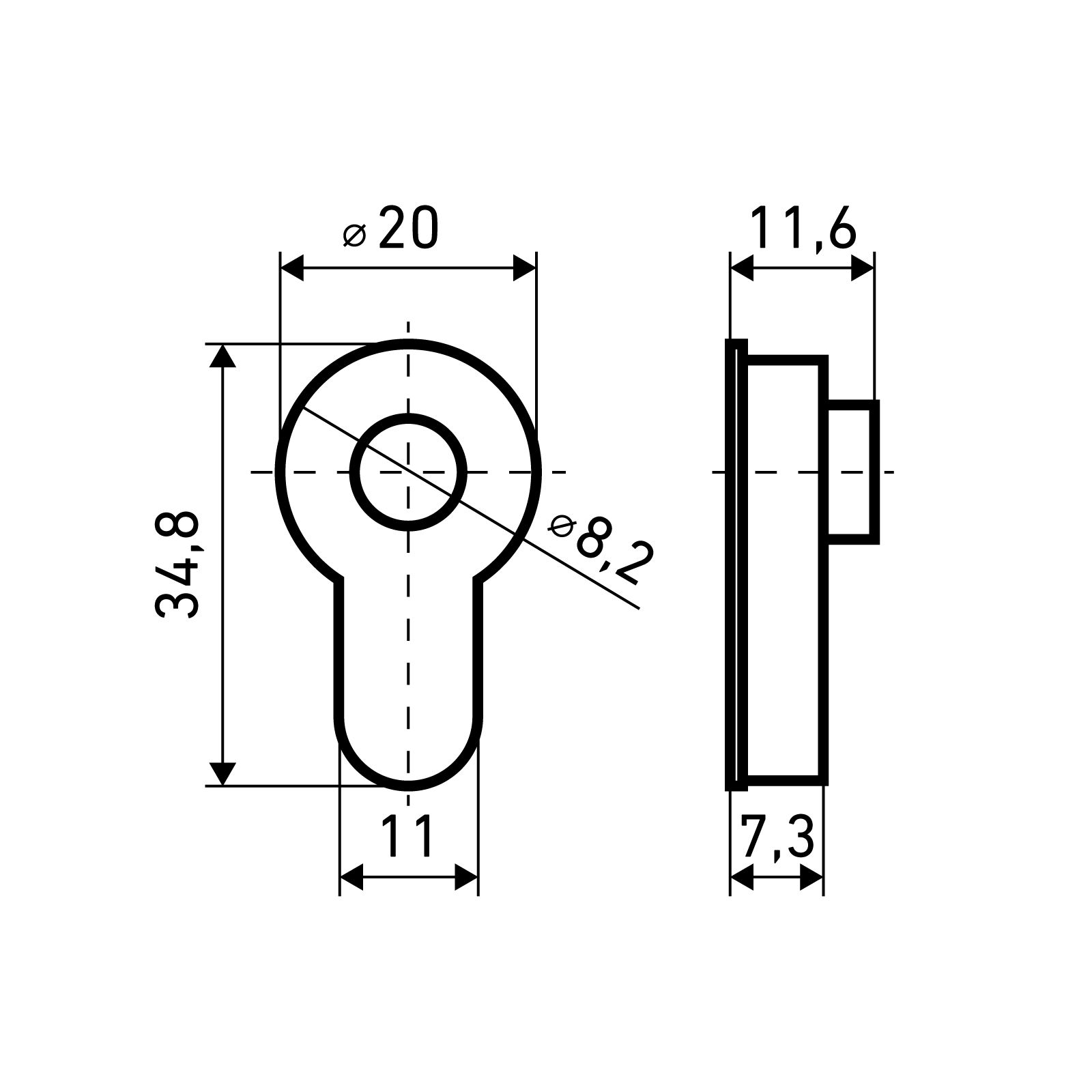 БУЛАТ АД 01.08 матовый никель Вставка (адаптер) под шток цилиндра (50,500)