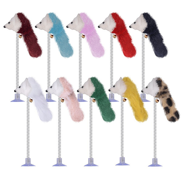 Игрушка для животных на присоске "Поймай-КА". Общая высота 17 см. 10диз 