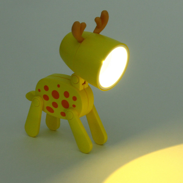 Настольная лампа "Sweet - Жирафик" LED 5,5*5,5*9,6 см, батарейки AG3 0.2W, Желтый