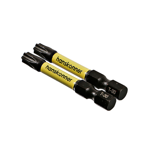 Биты T30х50мм, ImpactPower, торсионные Hanskonner HT30-50-2T