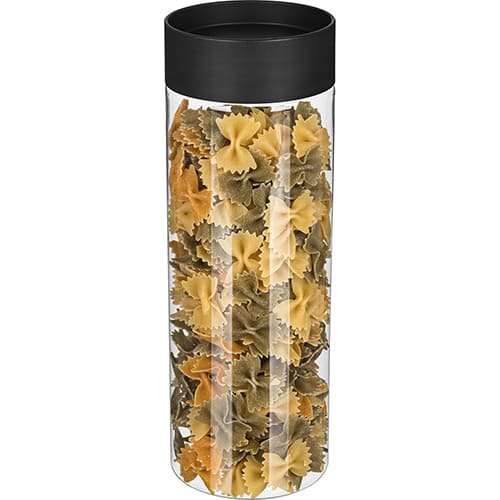 Емкость для сыпучих продуктов 1.5 л Homver Asti 221102830/02, черная