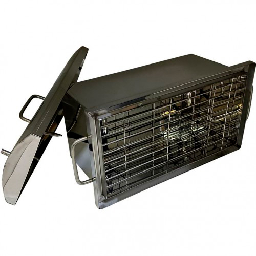 Коптильня большая усиленная с гидрозатвором +термометр, Алковар