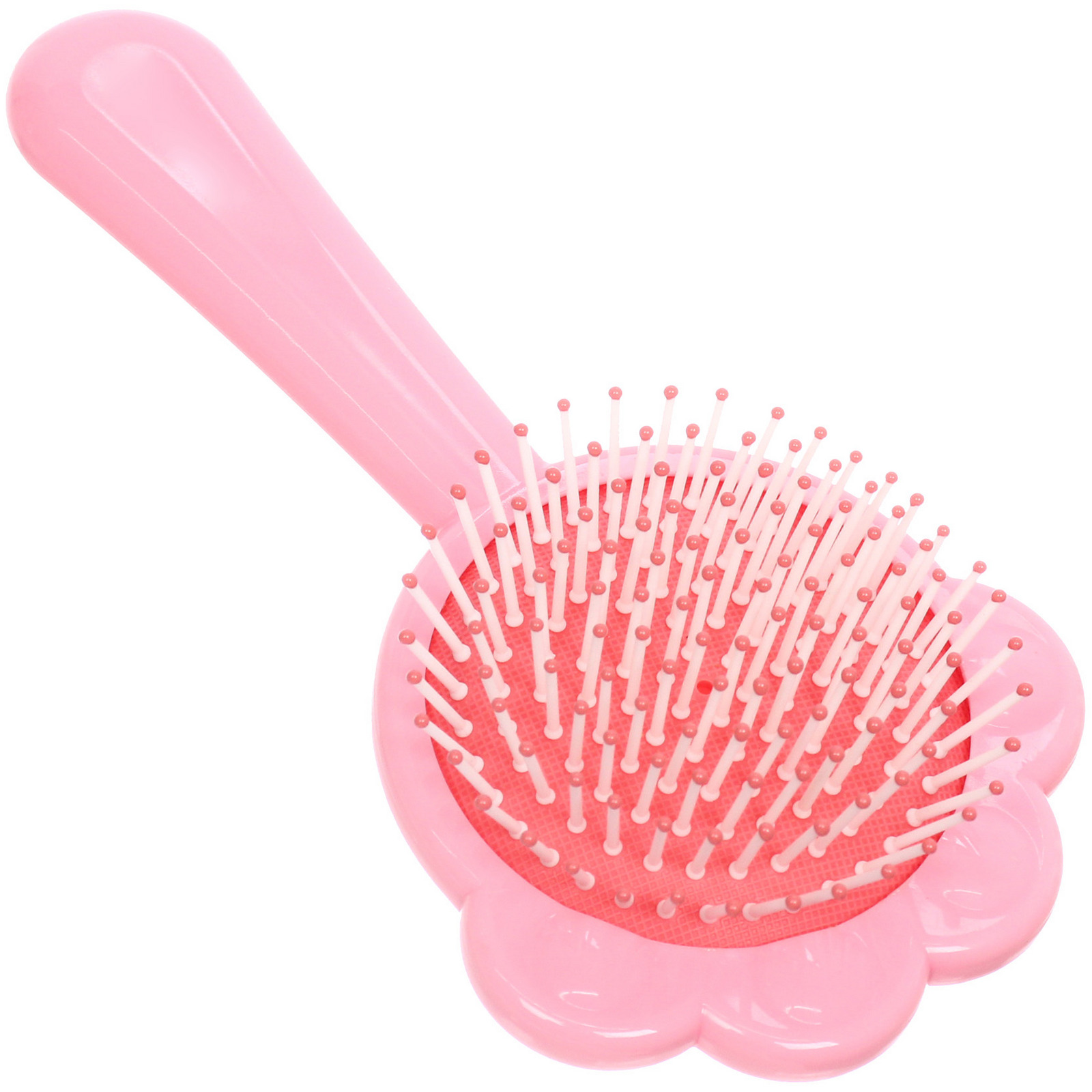 Расчёска массажная с детская "КАТИКОТИК", цвет пудровый, 16см (коробка PVS)