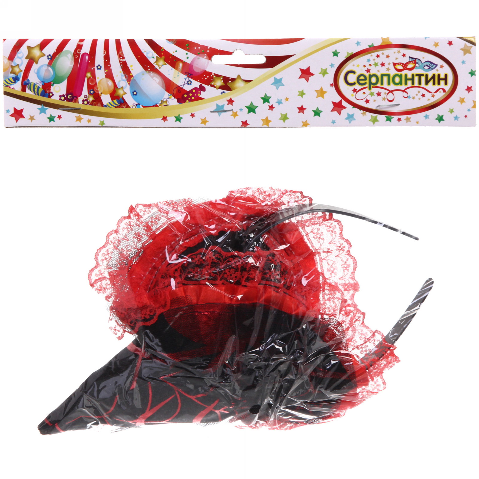 Ободок карнавальный "Изысканная шляпа", цвета в ассортименте