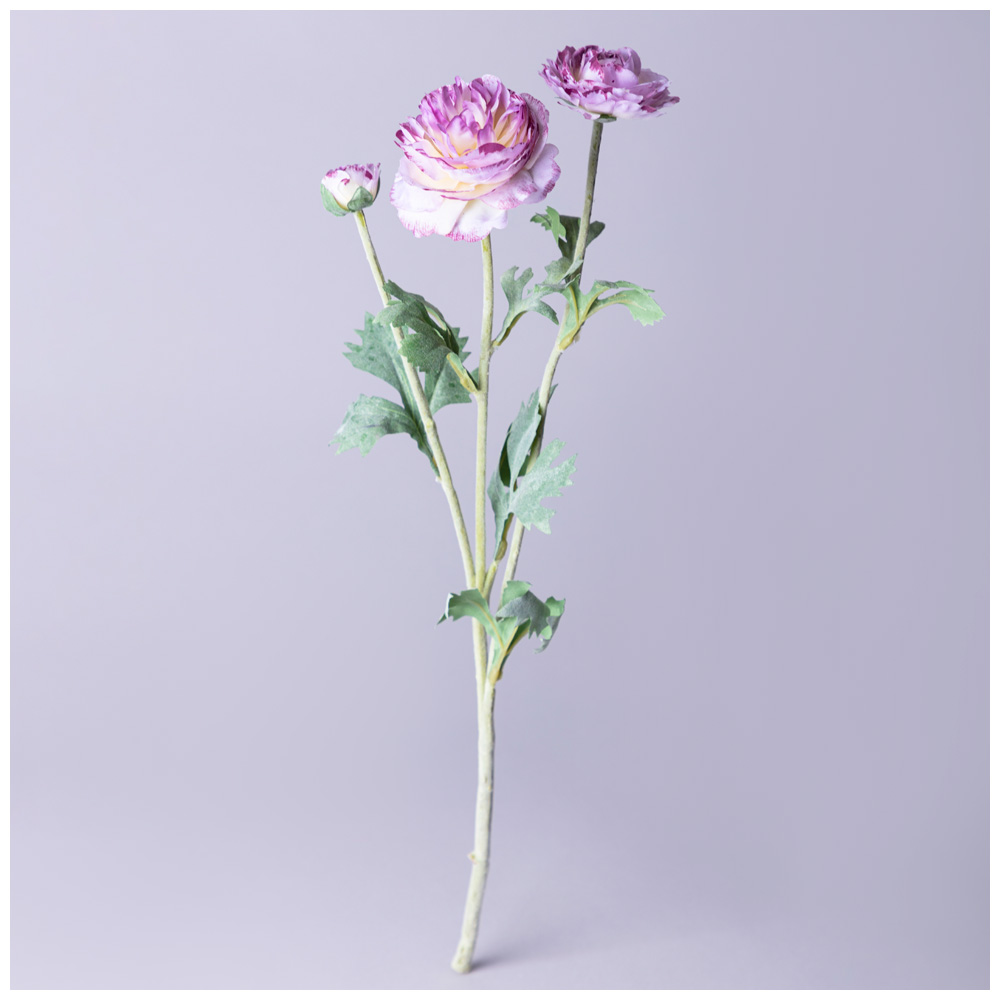 ЦВЕТОК ИСКУССТВЕННЫЙ, РАНУНКУЛЮС, ВЫСОТА=48СМ., МАЛ.УП=24ШТ/КОР=96ШТ