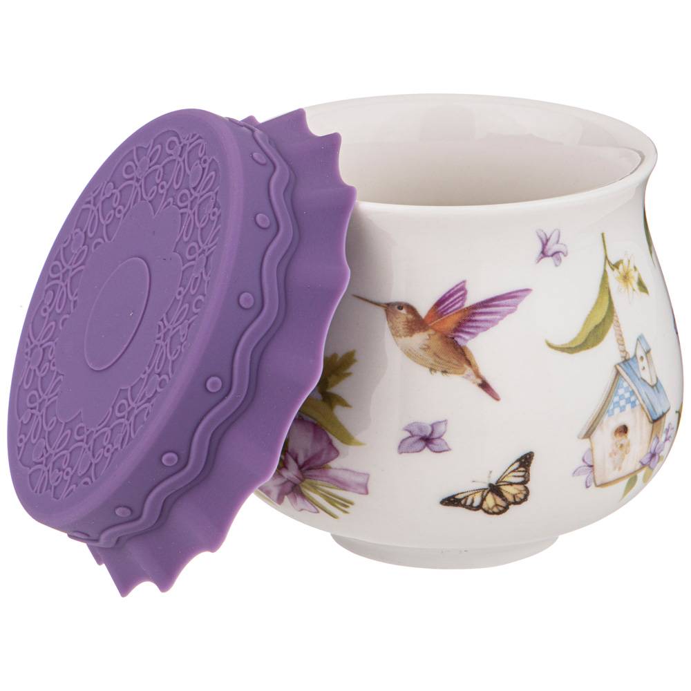 БАНОЧКА С СИЛИКОНОВОЙ КРЫШКОЙ LEFARD "ПРОВАНС ЛАВАНДА" 180 МЛ (КОР=72ШТ.)