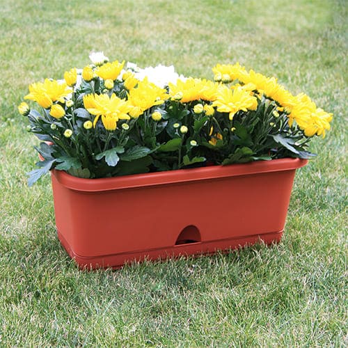 Ящик балконный 400 мм IDEA М 3220 с поддоном, терракотовый