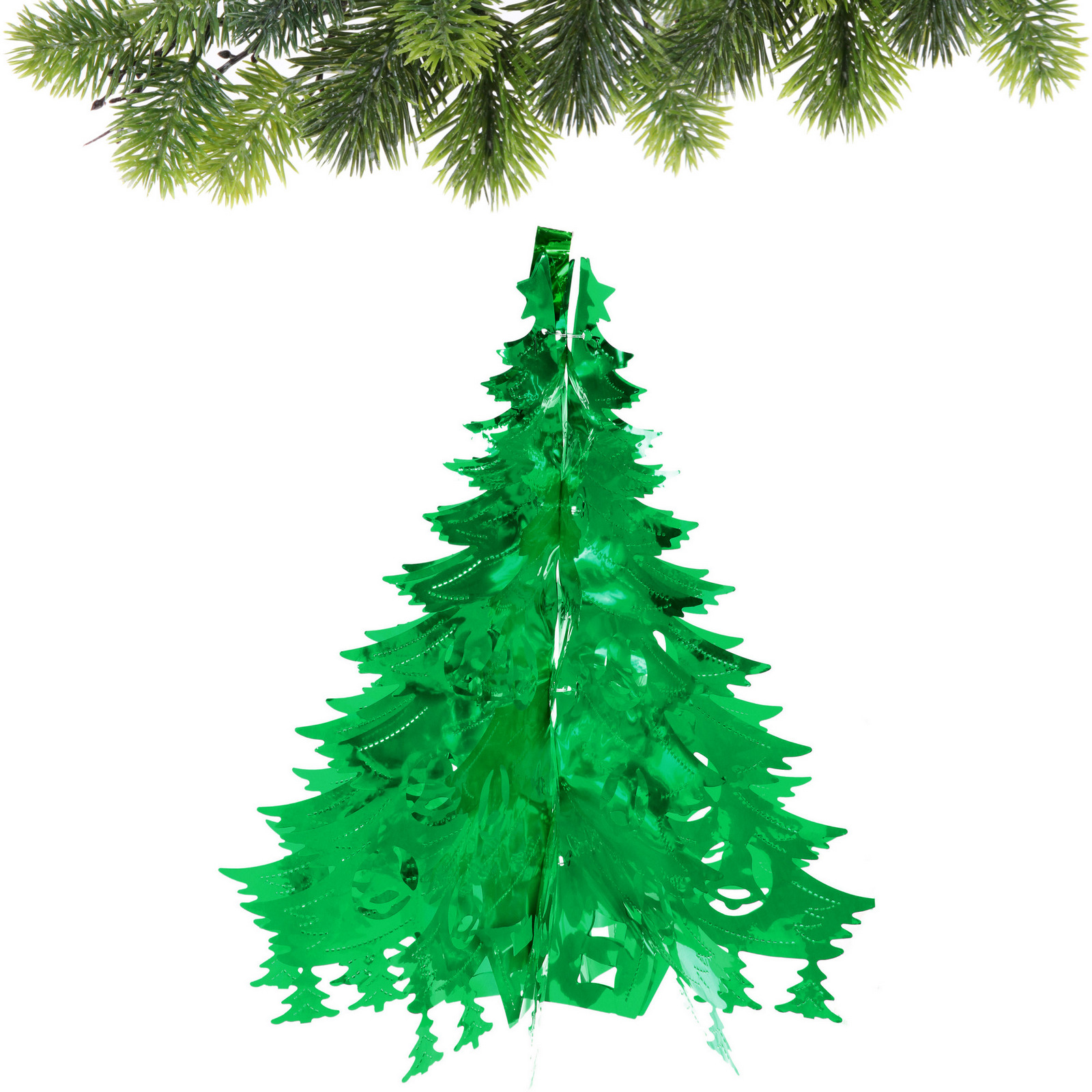 Украшение фольгированное "Волшебная ёлочка" d-40 см, Зеленый