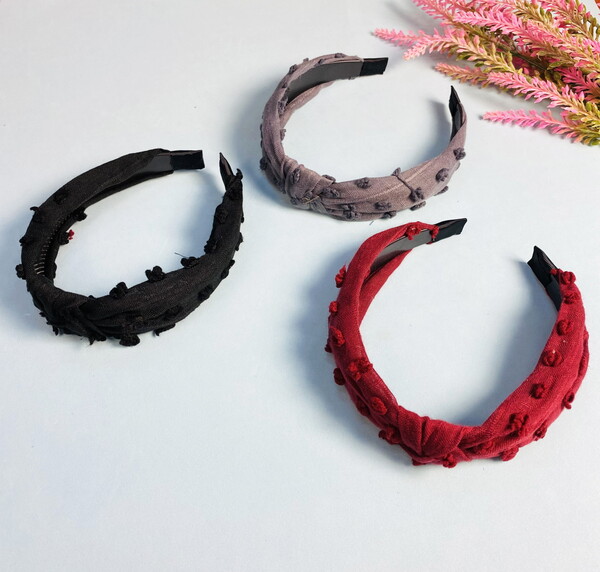 Ободок для волос "Krasa - Trend", ширина 2,8см, микс 6 цветов 