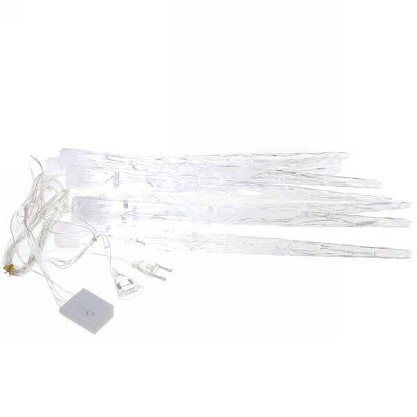 Гирлянда для дома 2,5 м*50 см 40 лампы LED  "Сосулька", Синий (8 шт), 8 режимов