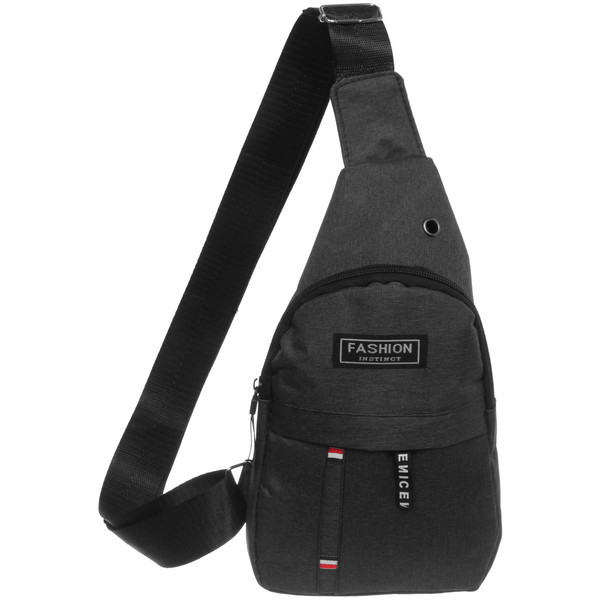Сумка - мессенджер  "Element - hit", цвет черный, одно отделение и карман, 30*17*5см