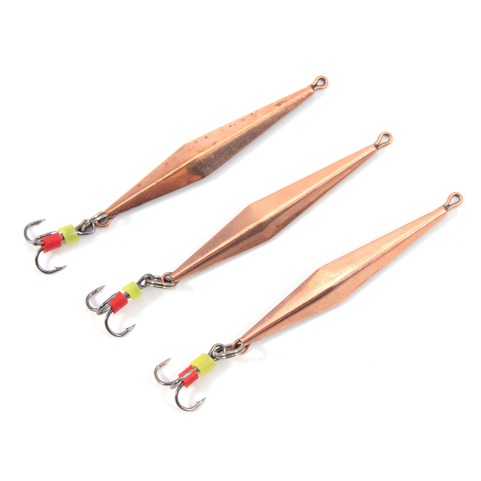 Блесна вертикальная "Яман" Киллер с тройником,размер 40 мм, вес 3,5 г, цвет медь (уп.3 шт.)/150/