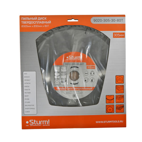Диск пильный по дереву 305х30х80 STURM 9020-305-30-80T