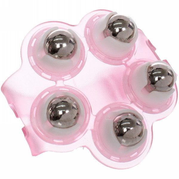 Массажер для тела "Flower" 5 роликов, 10*8 см, розовый