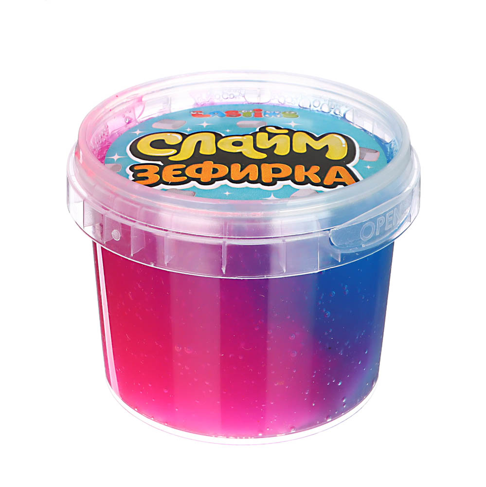 LASTIKS Игрушка для детей старше трех лет, из полимерных пластичных масс "Слайм"-Флаффи 100г, 10 диз