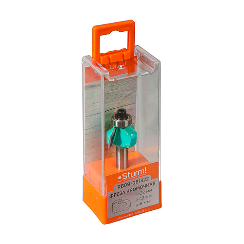 Фреза кромочная калевочная с подшипником 12,7 мм 22х13х57 мм хвостовик 8 мм STURM RB09-081322
