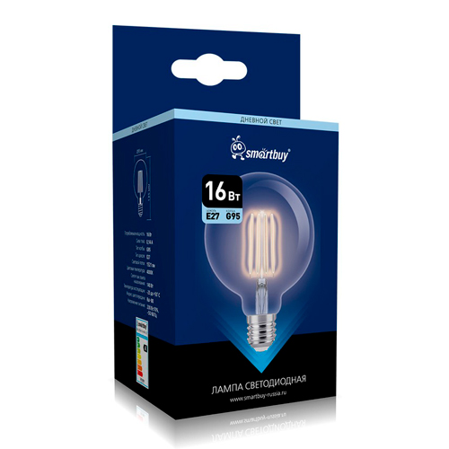 Светодиодная (LED) Лампа ART Smartbuy-G95-16Вт/4000К/E27 (SBL-G95Art-16-40K-E27)