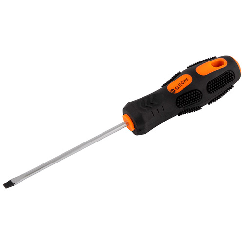 Отвертка Park Strom SL4х10см, двухкомпонентная рукоятка OTV005K, шлицевая